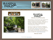 Tablet Screenshot of marinaparkcondos.com